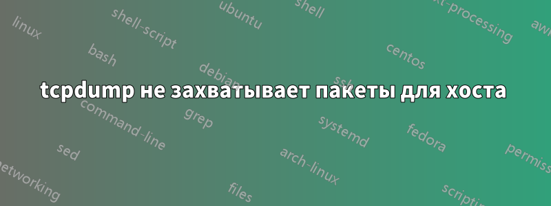 tcpdump не захватывает пакеты для хоста