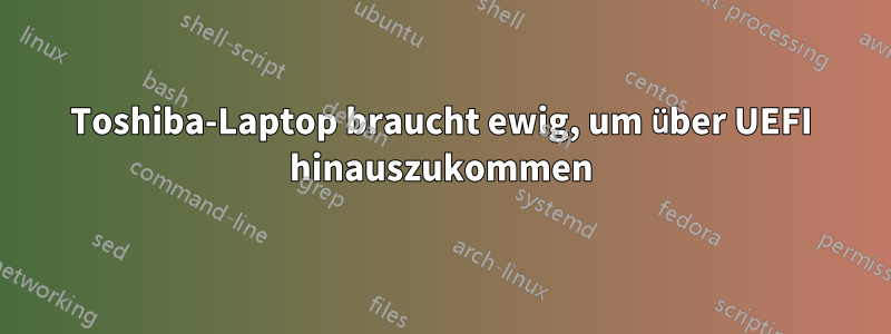 Toshiba-Laptop braucht ewig, um über UEFI hinauszukommen