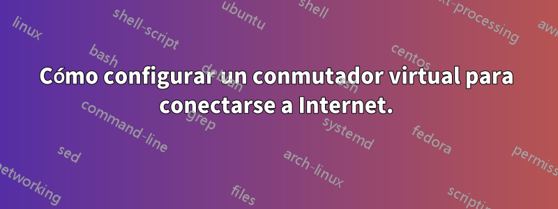 Cómo configurar un conmutador virtual para conectarse a Internet.