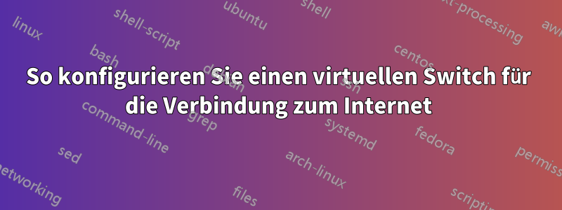 So konfigurieren Sie einen virtuellen Switch für die Verbindung zum Internet