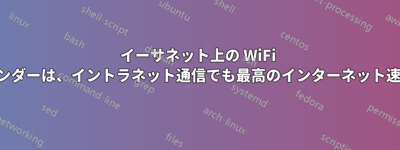 イーサネット上の WiFi レンジエクステンダーは、イントラネット通信でも最高のインターネット速度に到達します