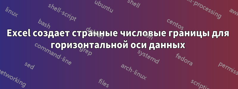 Excel создает странные числовые границы для горизонтальной оси данных