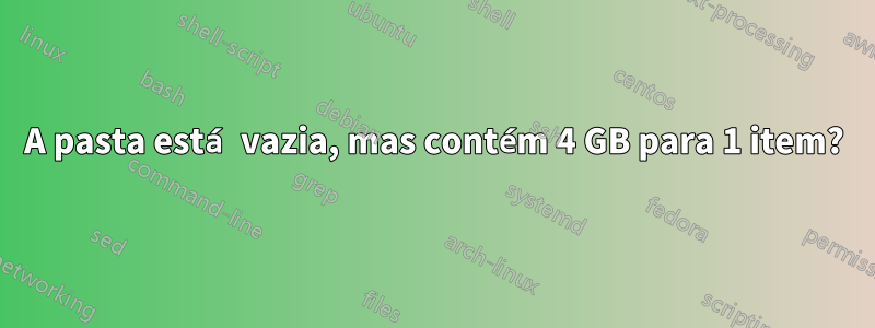 A pasta está vazia, mas contém 4 GB para 1 item?