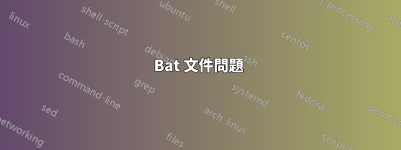 Bat 文件問題