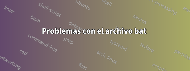 Problemas con el archivo bat