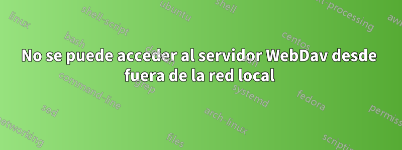 No se puede acceder al servidor WebDav desde fuera de la red local