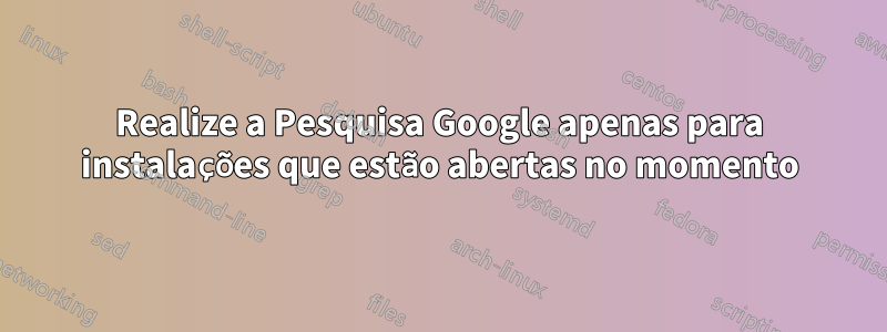 Realize a Pesquisa Google apenas para instalações que estão abertas no momento