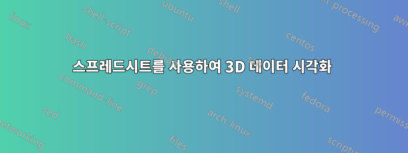 스프레드시트를 사용하여 3D 데이터 시각화