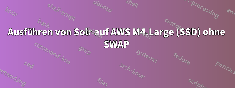 Ausführen von Solr auf AWS M4.Large (SSD) ohne SWAP