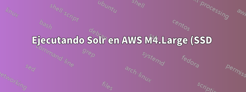 Ejecutando Solr en AWS M4.Large (SSD) sin SWAP