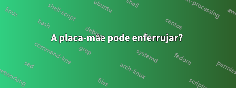 A placa-mãe pode enferrujar?