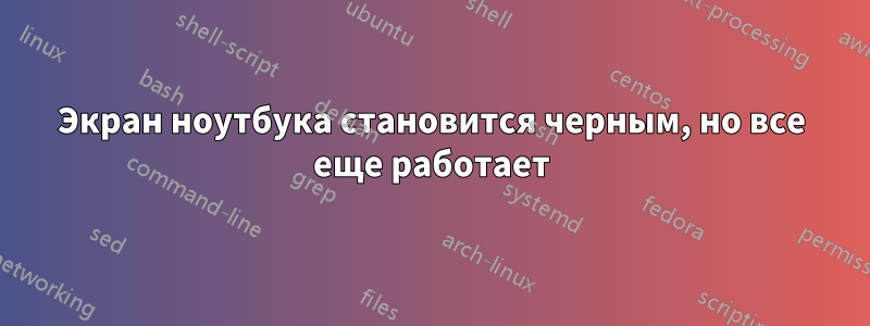 Экран ноутбука становится черным, но все еще работает