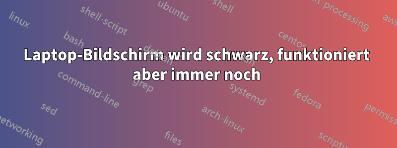 Laptop-Bildschirm wird schwarz, funktioniert aber immer noch