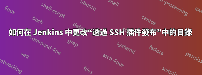 如何在 Jenkins 中更改“透過 SSH 插件發布”中的目錄