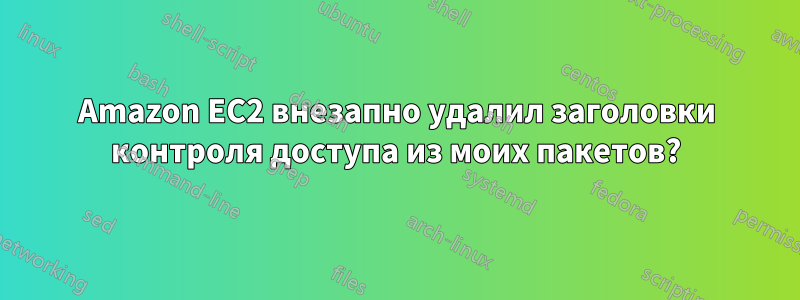 Amazon EC2 внезапно удалил заголовки контроля доступа из моих пакетов?