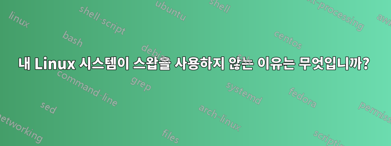 내 Linux 시스템이 스왑을 사용하지 않는 이유는 무엇입니까?