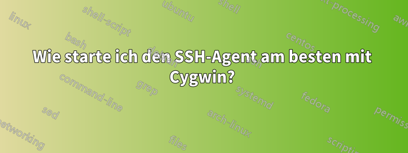 Wie starte ich den SSH-Agent am besten mit Cygwin?