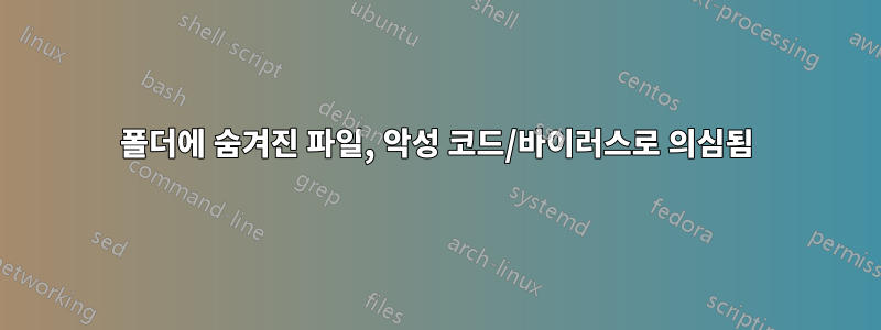 폴더에 숨겨진 파일, 악성 코드/바이러스로 의심됨