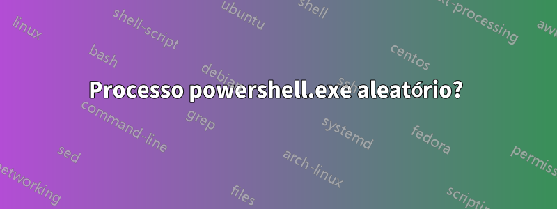 Processo powershell.exe aleatório?