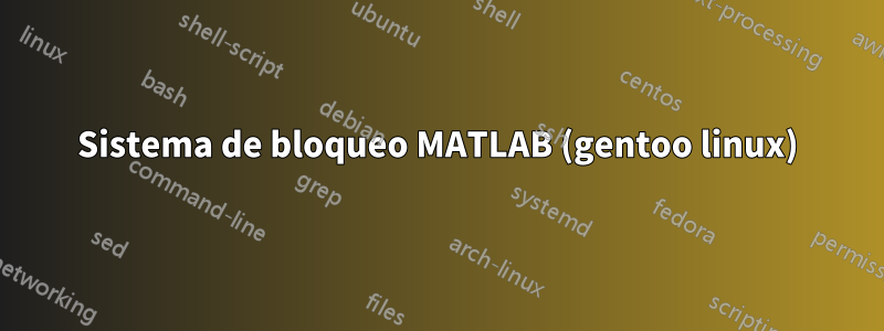 Sistema de bloqueo MATLAB (gentoo linux)