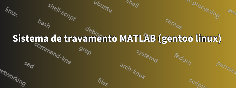 Sistema de travamento MATLAB (gentoo linux)