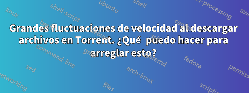 Grandes fluctuaciones de velocidad al descargar archivos en Torrent. ¿Qué puedo hacer para arreglar esto?