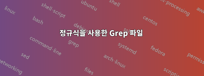 정규식을 사용한 Grep 파일