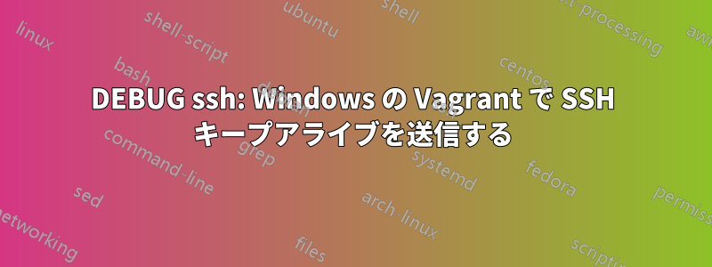 DEBUG ssh: Windows の Vagrant で SSH キープアライブを送信する