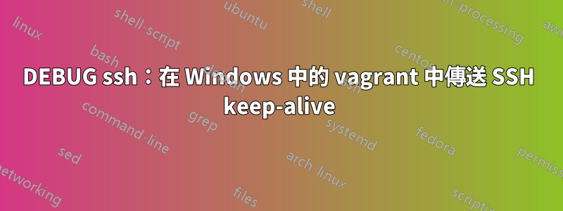 DEBUG ssh：在 Windows 中的 vagrant 中傳送 SSH keep-alive