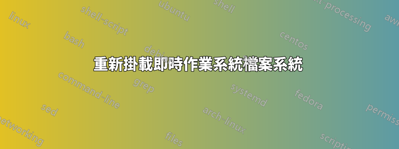 重新掛載即時作業系統檔案系統