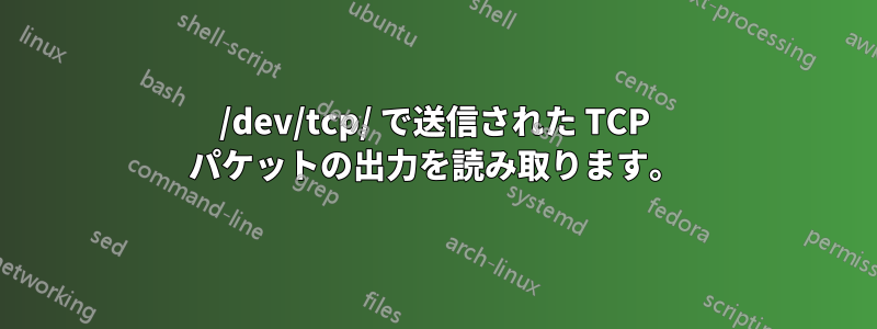 /dev/tcp/ で送信された TCP パケットの出力を読み取ります。