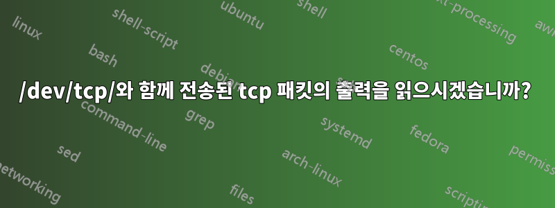 /dev/tcp/와 함께 전송된 tcp 패킷의 출력을 읽으시겠습니까?