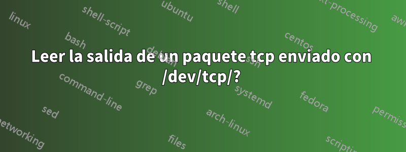 Leer la salida de un paquete tcp enviado con /dev/tcp/?