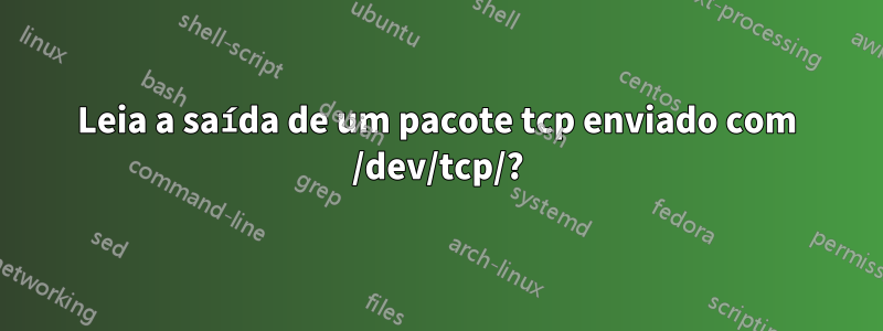 Leia a saída de um pacote tcp enviado com /dev/tcp/?