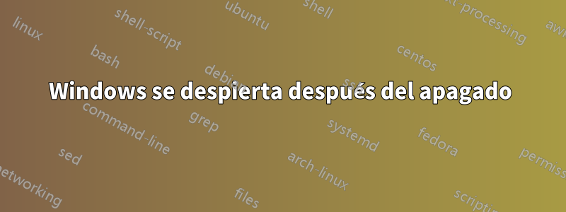 Windows se despierta después del apagado