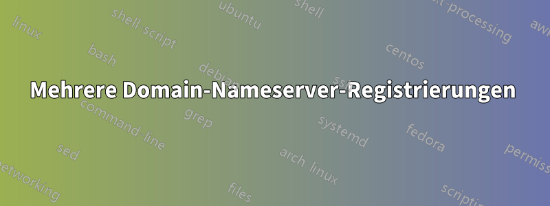 Mehrere Domain-Nameserver-Registrierungen