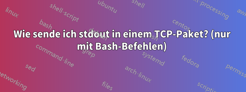 Wie sende ich stdout in einem TCP-Paket? (nur mit Bash-Befehlen)