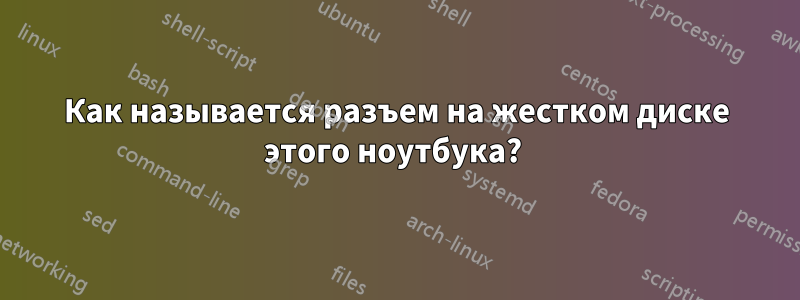 Как называется разъем на жестком диске этого ноутбука? 