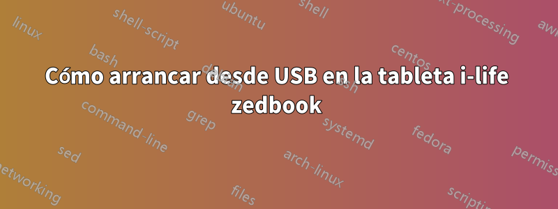 Cómo arrancar desde USB en la tableta i-life zedbook