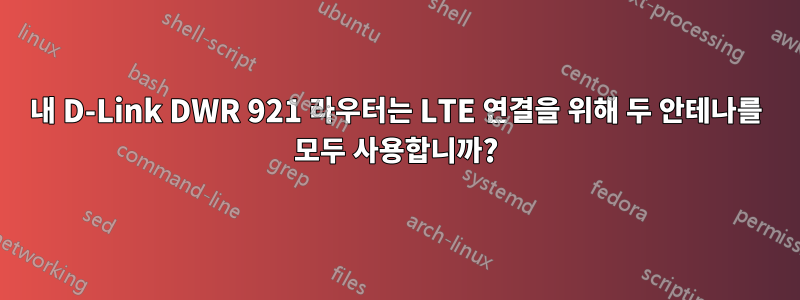 내 D-Link DWR 921 라우터는 LTE 연결을 위해 두 안테나를 모두 사용합니까?