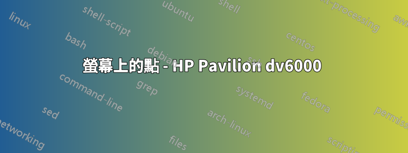 螢幕上的點 - HP Pavilion dv6000