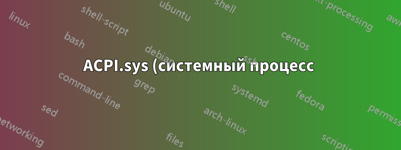 ACPI.sys (системный процесс) максимально использует одно ядро ЦП в Windows 10