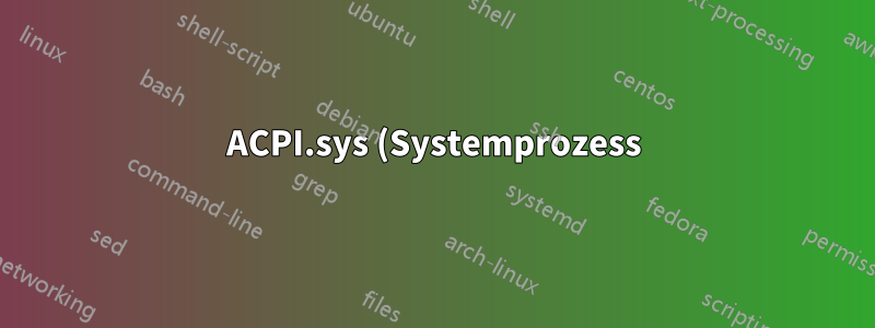 ACPI.sys (Systemprozess) nutzt einen CPU-Kern unter Windows 10 maximal aus