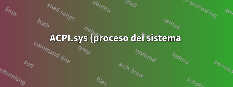 ACPI.sys (proceso del sistema) maximiza un núcleo de CPU en Windows 10