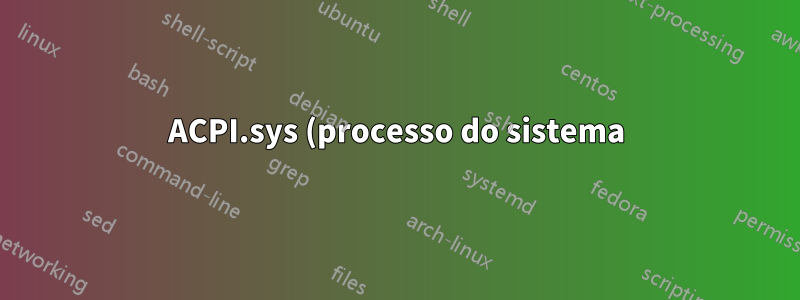 ACPI.sys (processo do sistema) maximiza um núcleo de CPU no Windows 10