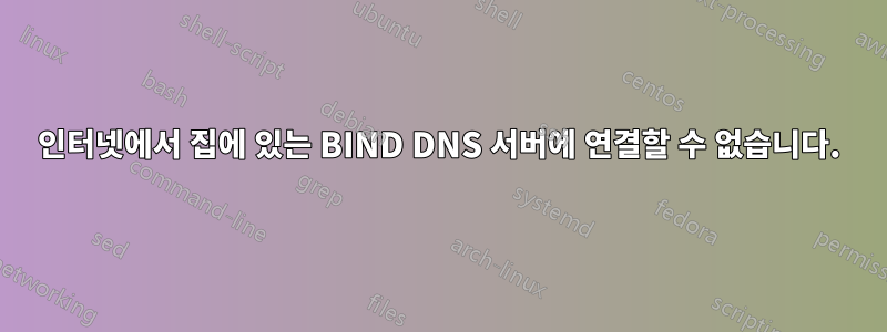 인터넷에서 집에 있는 BIND DNS 서버에 연결할 수 없습니다.