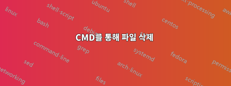 CMD를 통해 파일 삭제