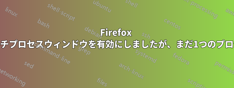 Firefox 49でマルチプロセスウィンドウを有効にしましたが、まだ1つのプロセスです