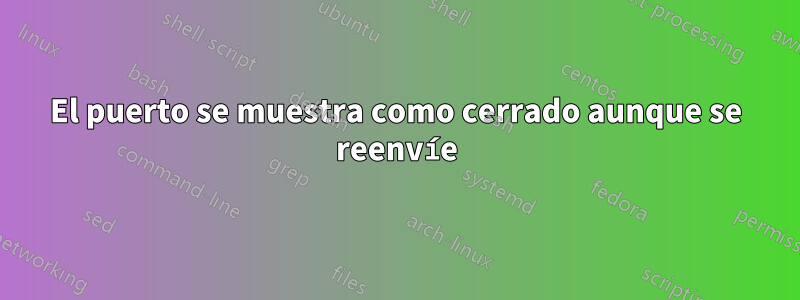 El puerto se muestra como cerrado aunque se reenvíe