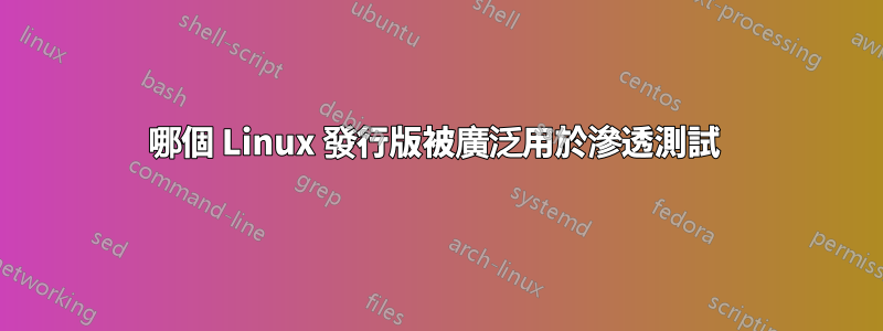 哪個 Linux 發行版被廣泛用於滲透測試 